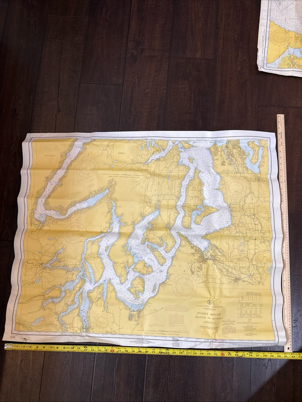 Nautical Chart Map 1960s VTG map Puget Sound